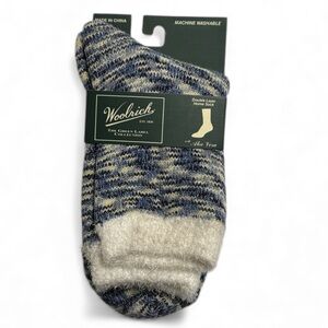 Woolrich Women's Aloe Infused Double Layer Blue White Home Socks